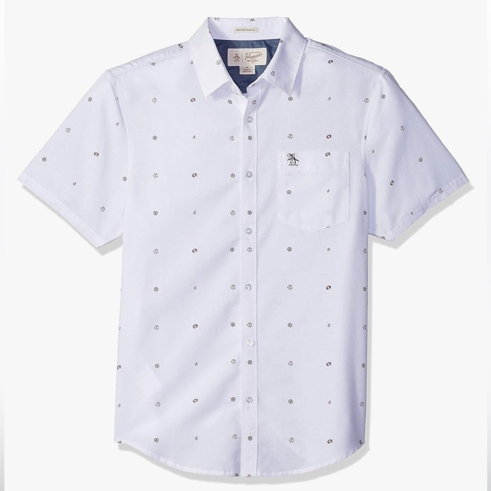 Original Penguin White Casual Button Down Shirt